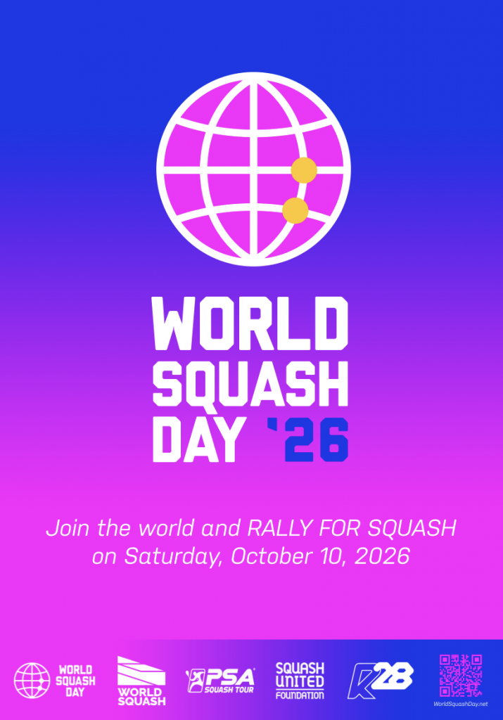 A4 version of the "Save the Date" poster for World Squash Day